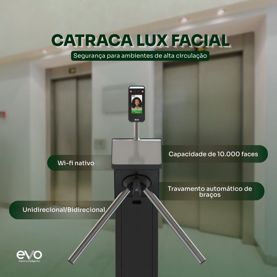 Catraca LUX EVO Facial + Cart�o Proximidade
